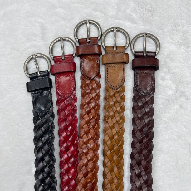 女款真皮百搭编织3.0宽腰带裙带裤带