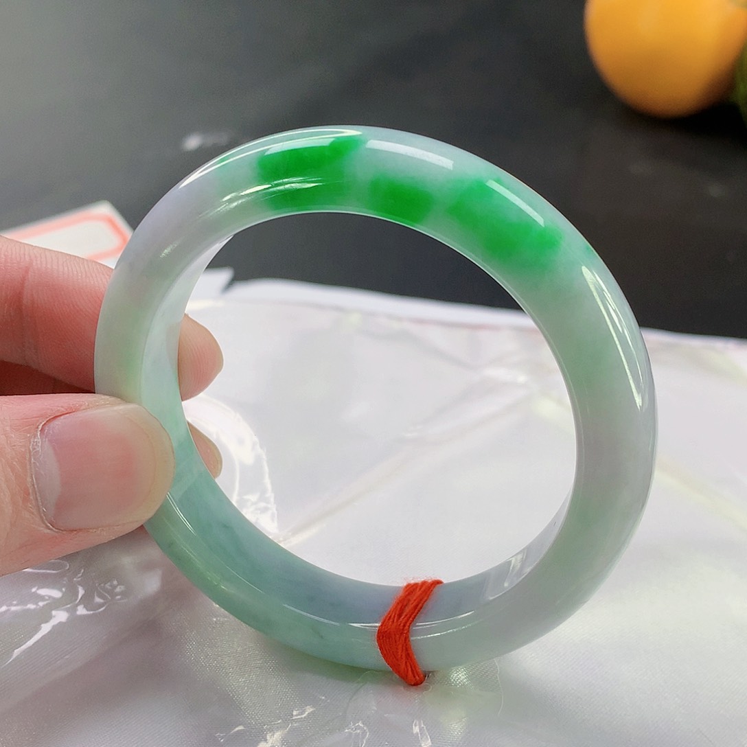 翡翠手镯未镶嵌018缅甸天然翡翠A货