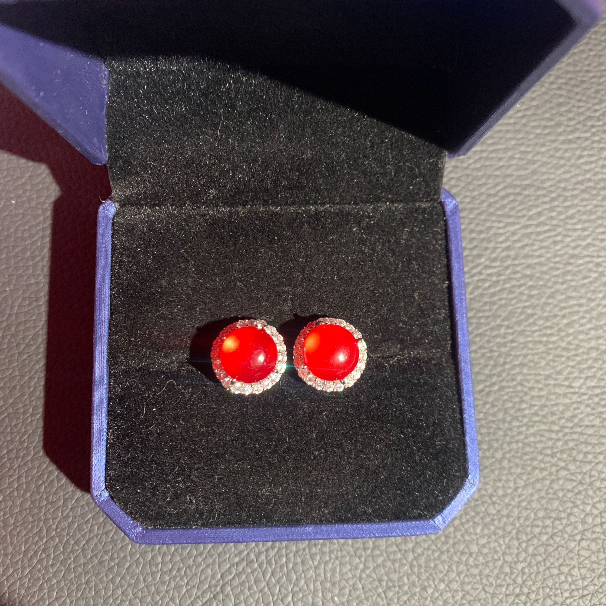 红翡耳钉（多样发其一）B171