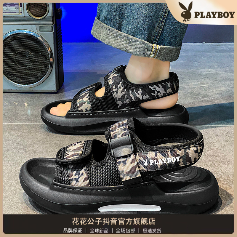 PLAYBOY/花花公子凉鞋男夏季外穿防滑休闲凉拖厚底开车运动沙滩鞋