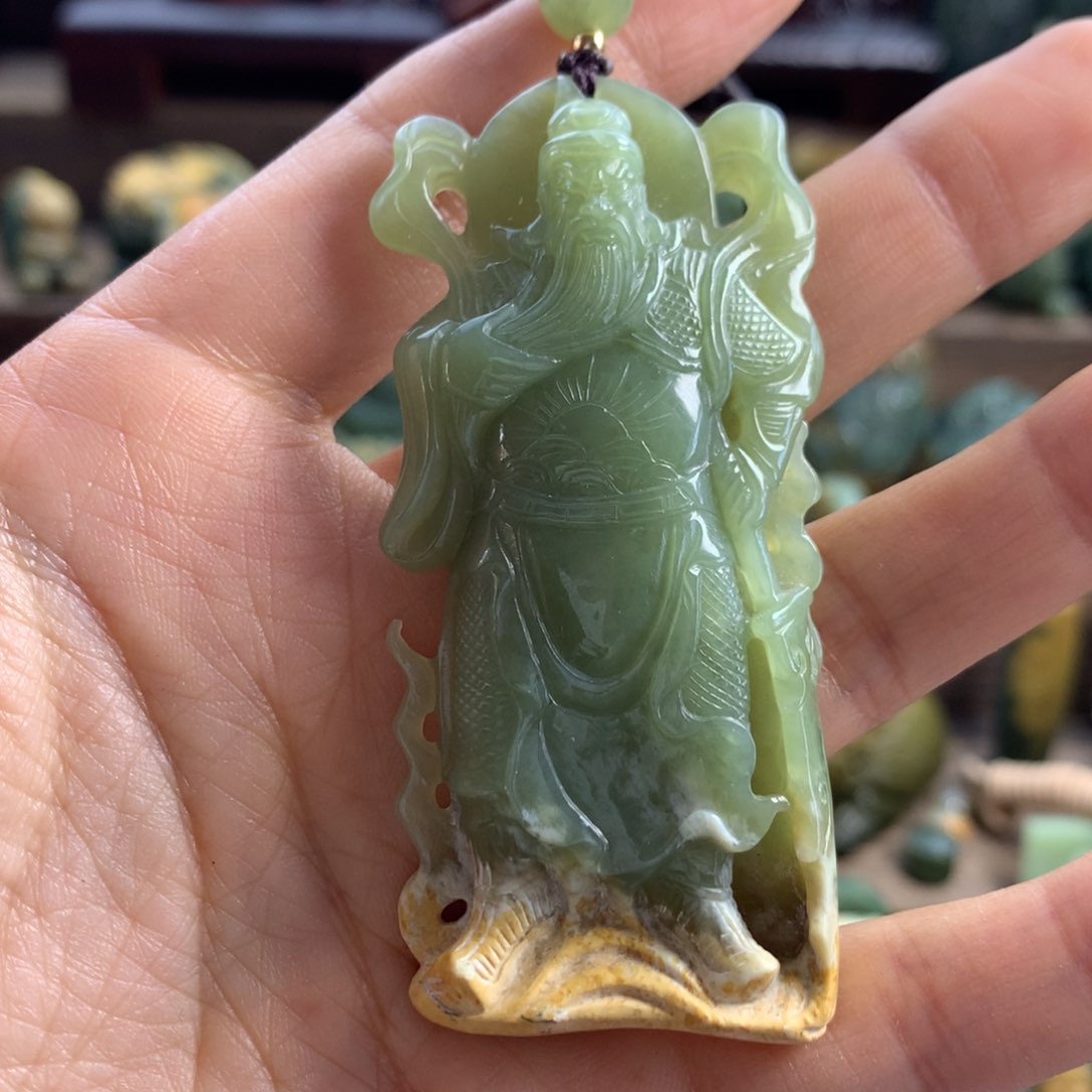 岫岩河磨玉（透闪石质玉）挂件未镶嵌冰**莉