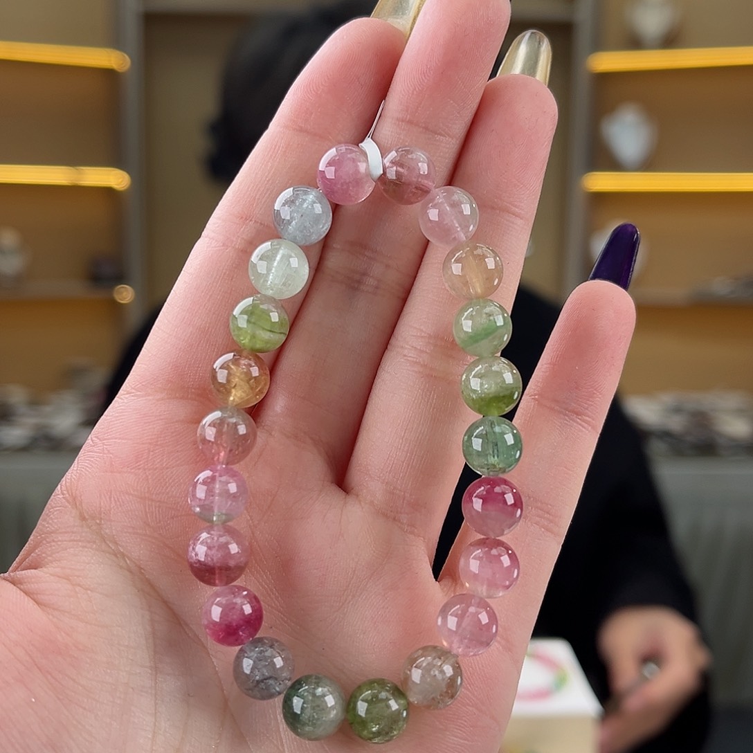 碧玺碧玺8mm（多样性发一件未镶嵌人**丫