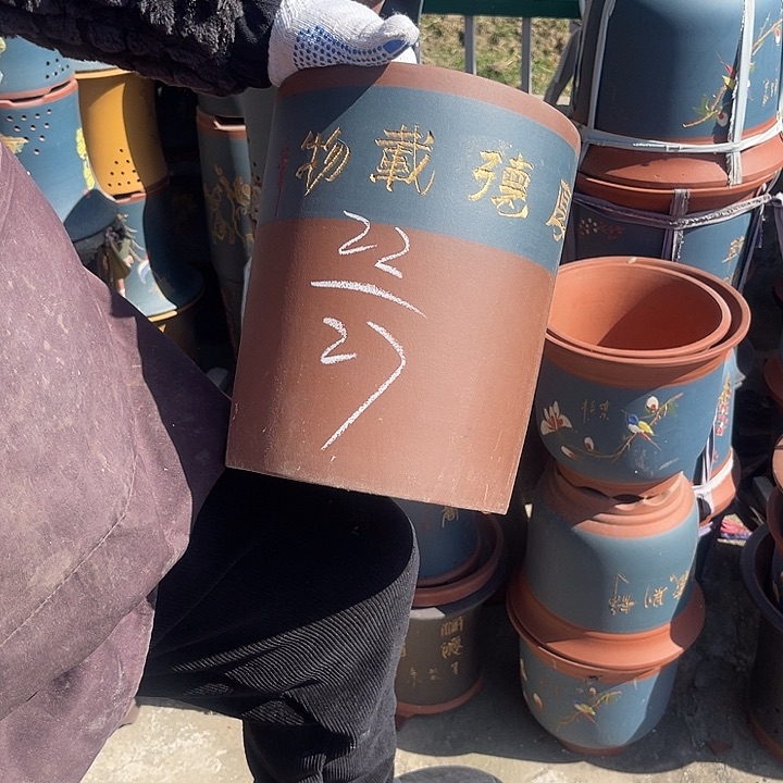 紫砂花盆紫砂等传统