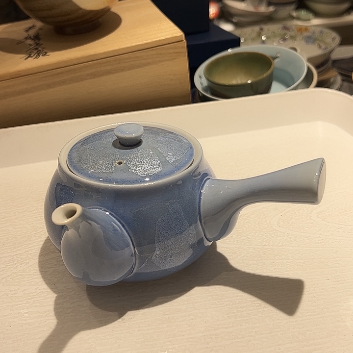 @***常瓷古古洒银箔侧把壶一个超美