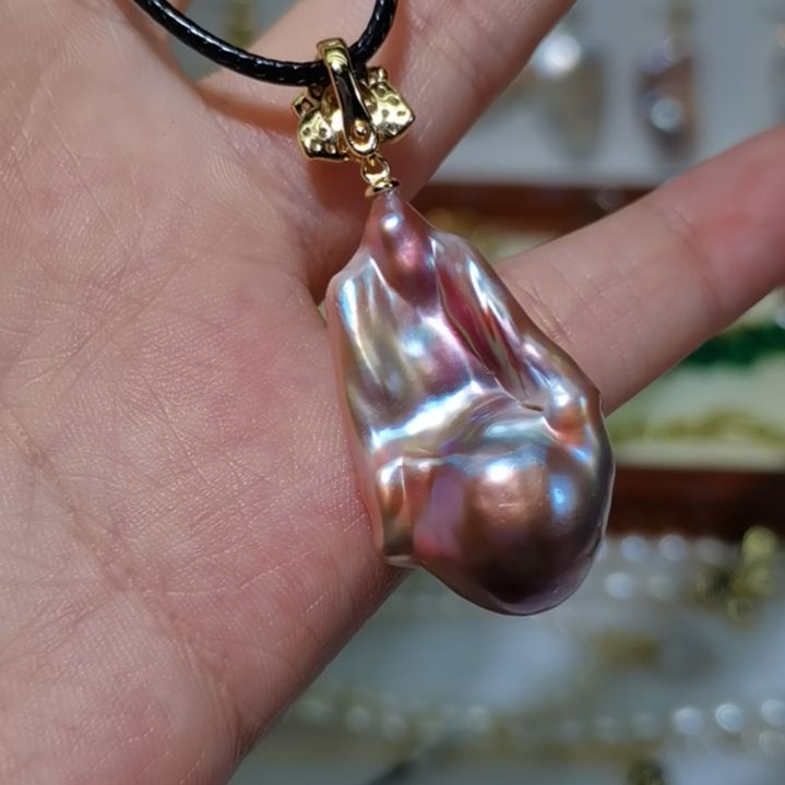 淡水珍珠银S925镶嵌颈饰