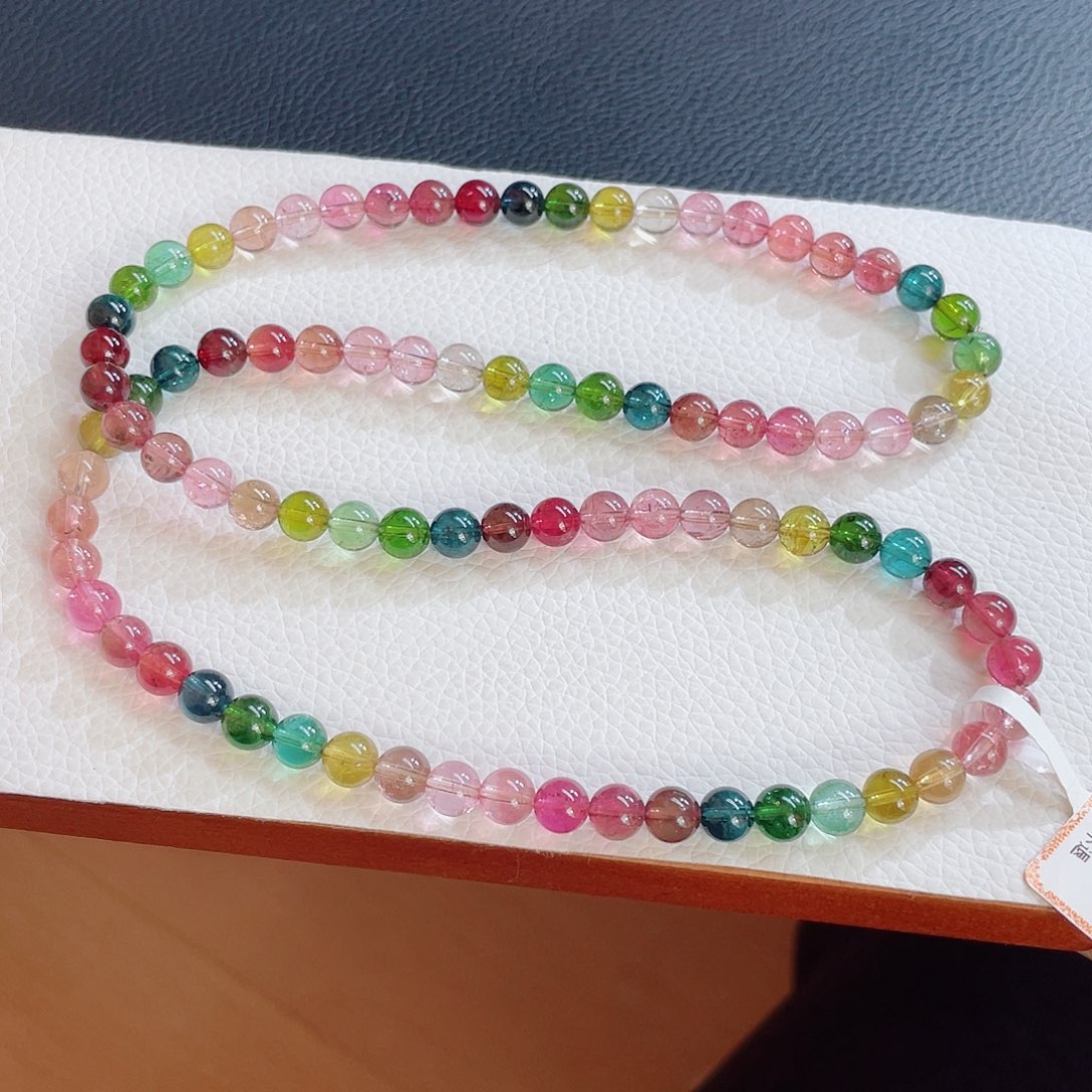 未镶嵌碧玺手链6.6mm左右