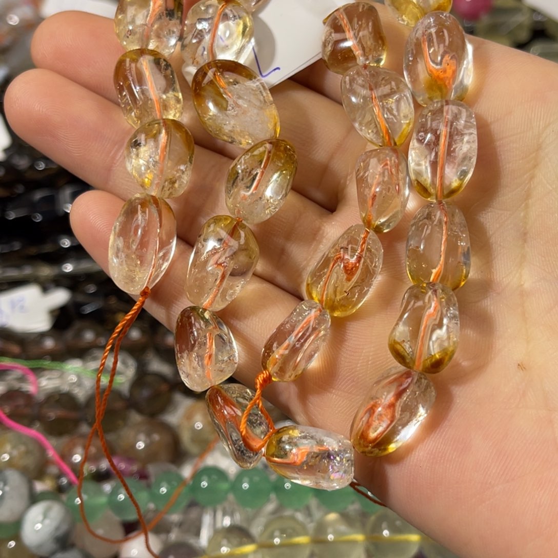 玛瑙/玉髓散珠半盆黄塔随行