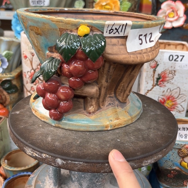 紫砂花盆粗陶材质多肉花盆