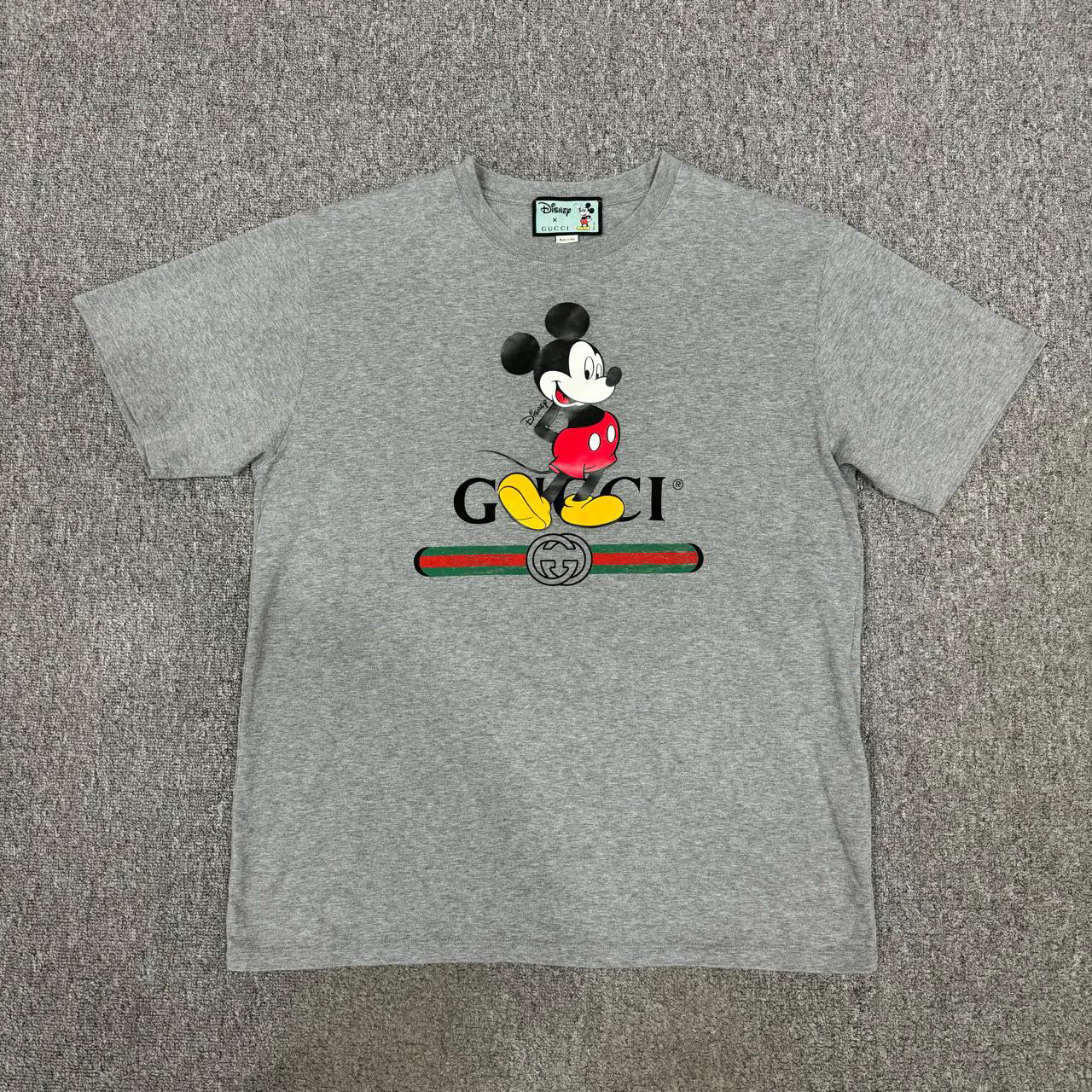 99新 GUCCI/古驰 11790407 Gucci古驰 灰色米老鼠短袖 L码