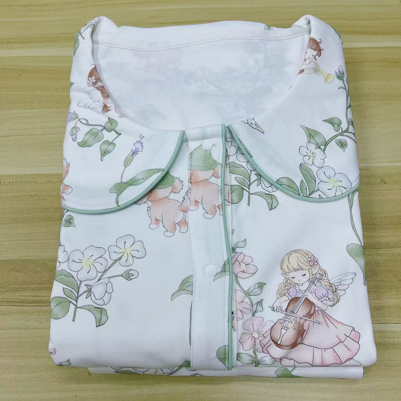 娃娃领针织棉成人月子服 家居服四季款