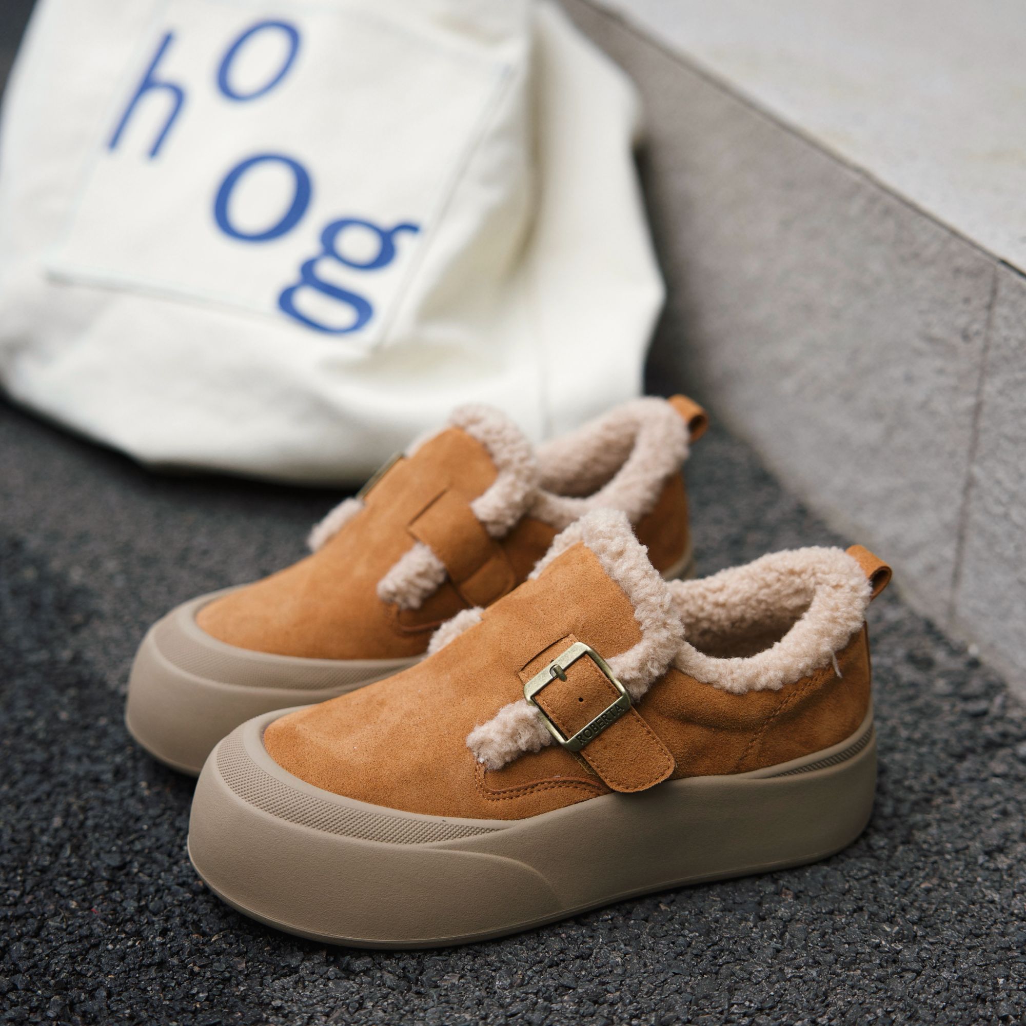 春季新款加绒舒适低帮博肯鞋复古百搭低跟软底休闲鞋 X 检 8277