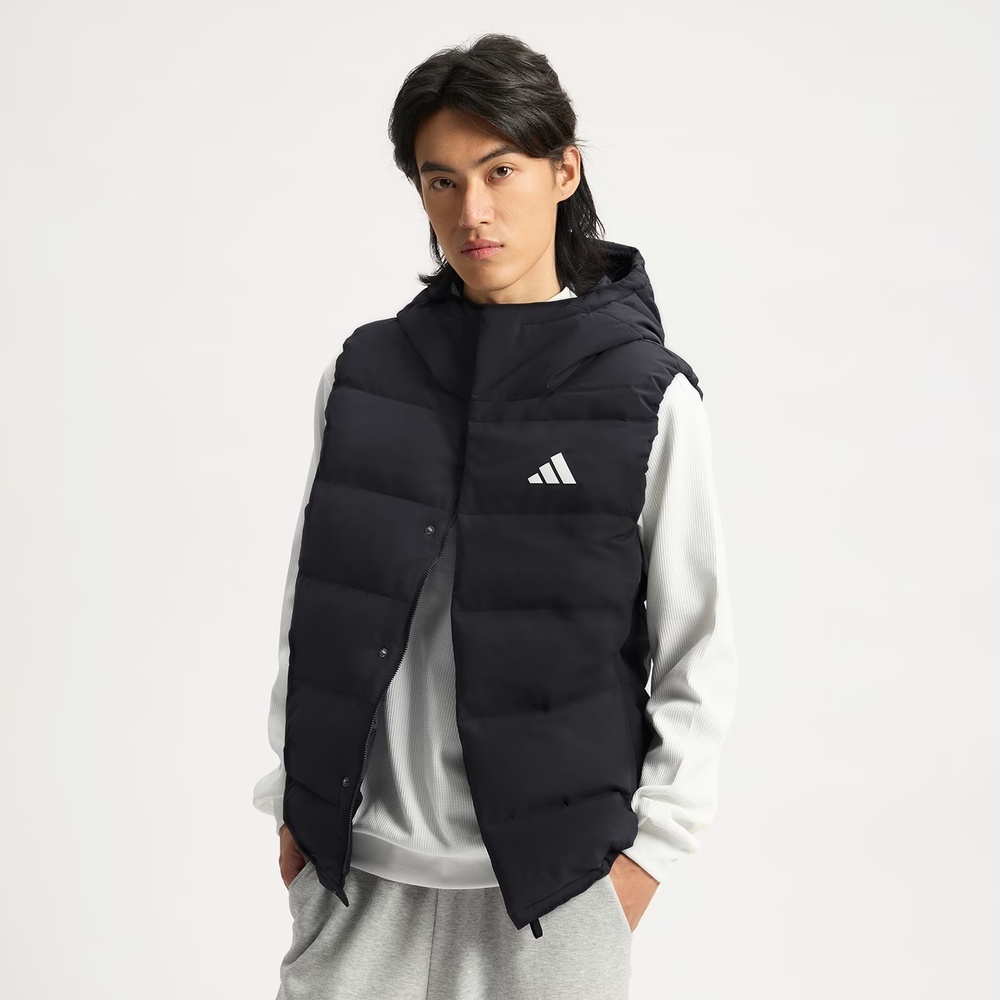 adidas阿迪达斯男子防风保暖马甲Helionic Vest羽绒背心KH3995