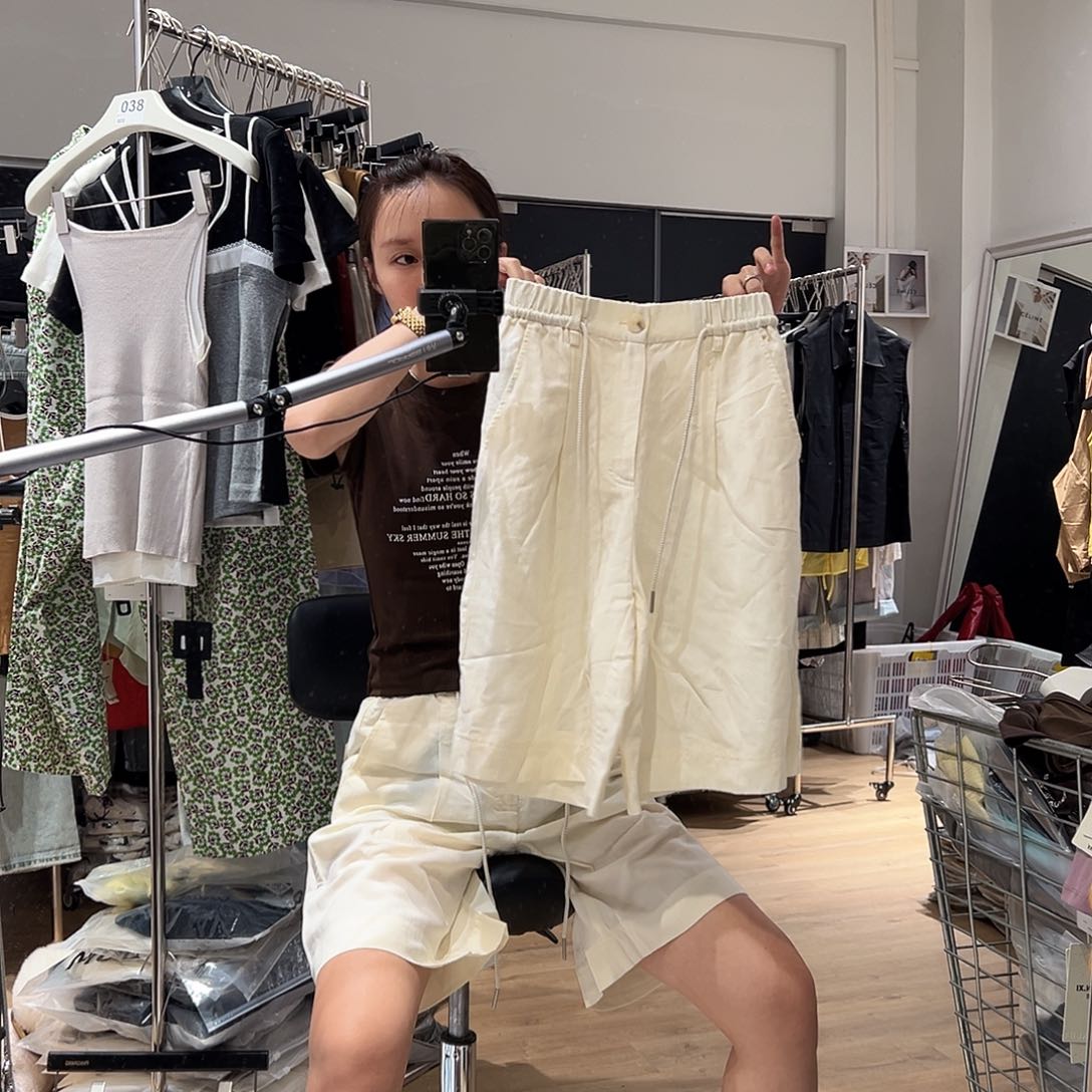 聚酯纤维子木衫米色裤子小码