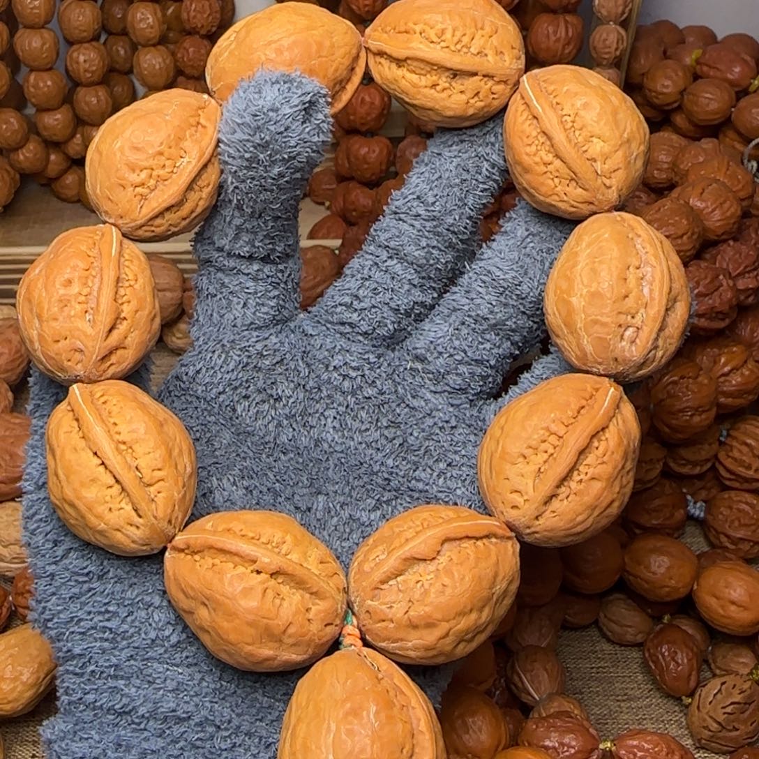 写***画吊坠文玩核桃光头大枣手持