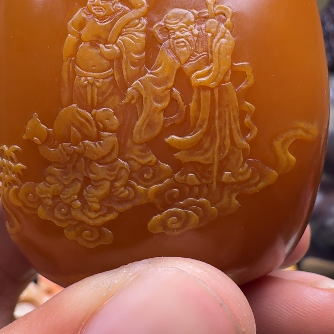 国***石田黄石手工艺作品 巧色巧雕 