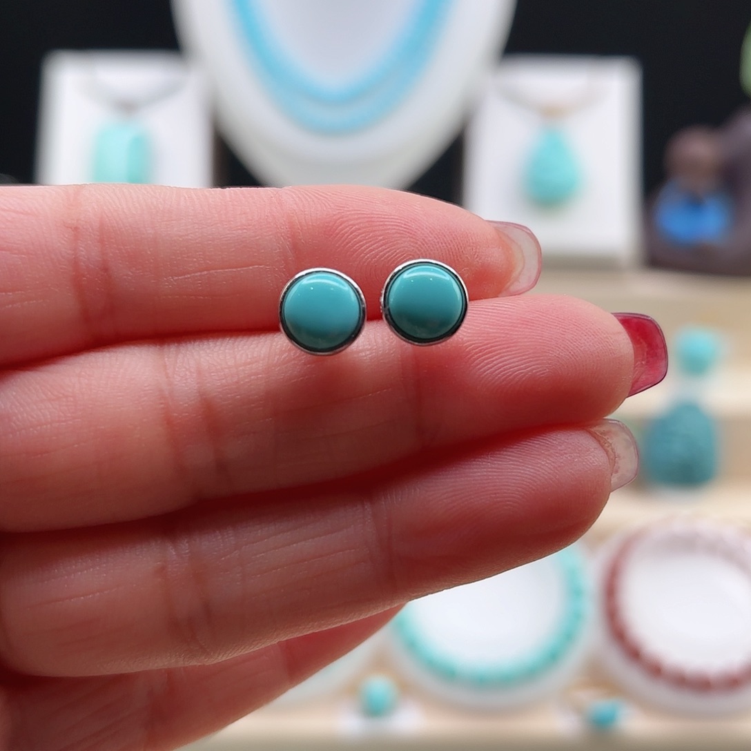 绿松石配饰银S925镶嵌