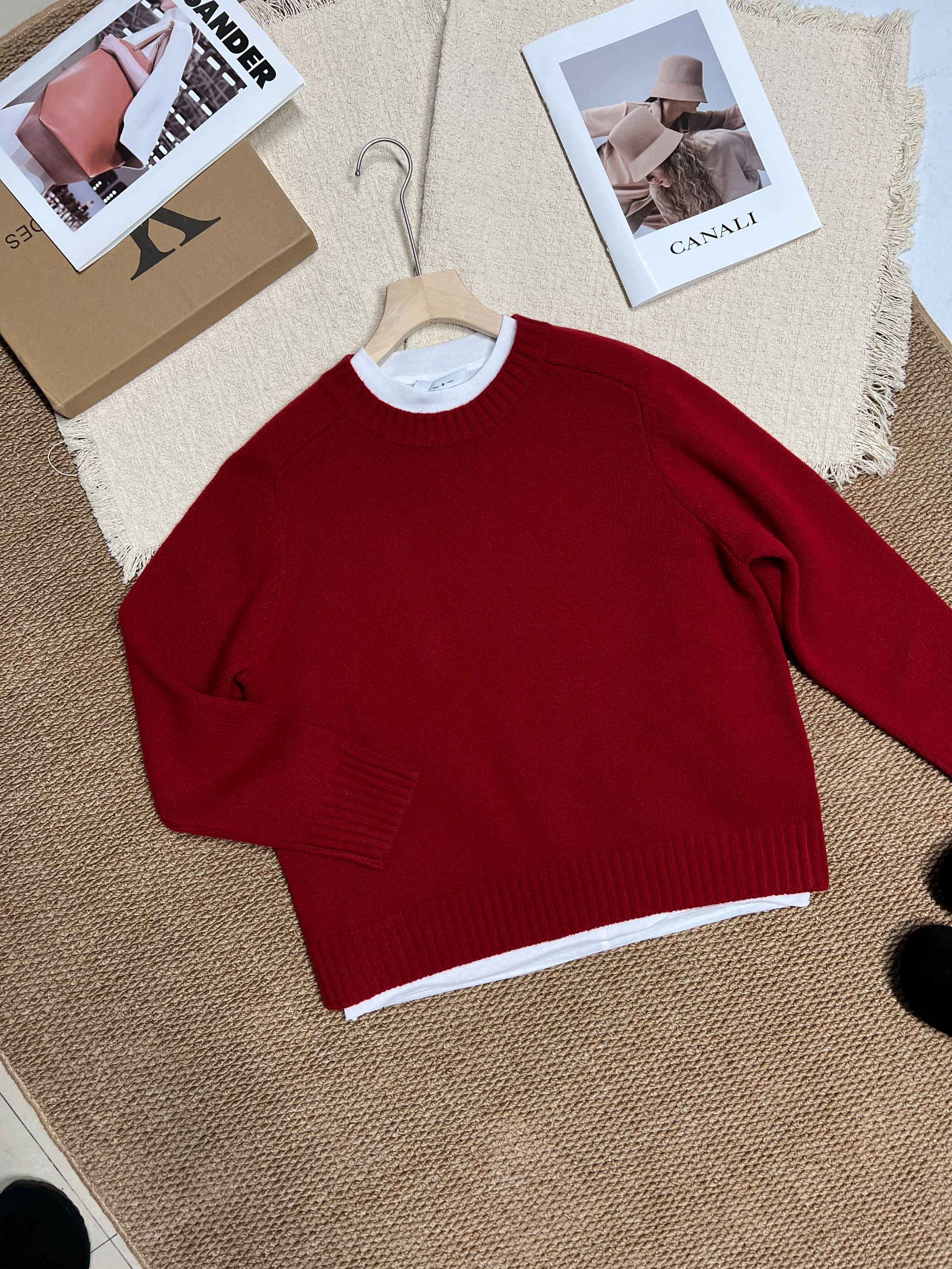 【九十九】 100%纯羊毛  高克重加密经典简约百搭羊毛衫