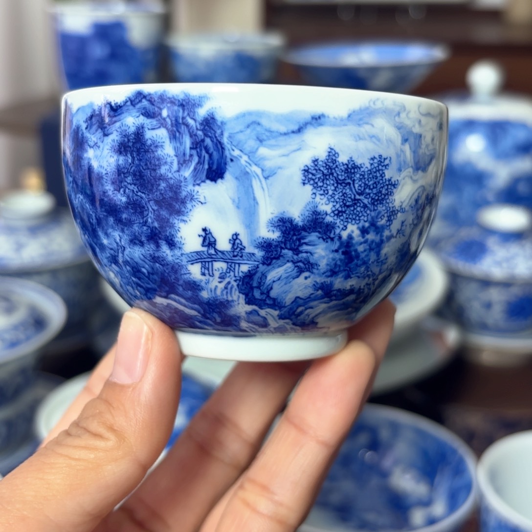图****圆精工山水主人杯一个全品
