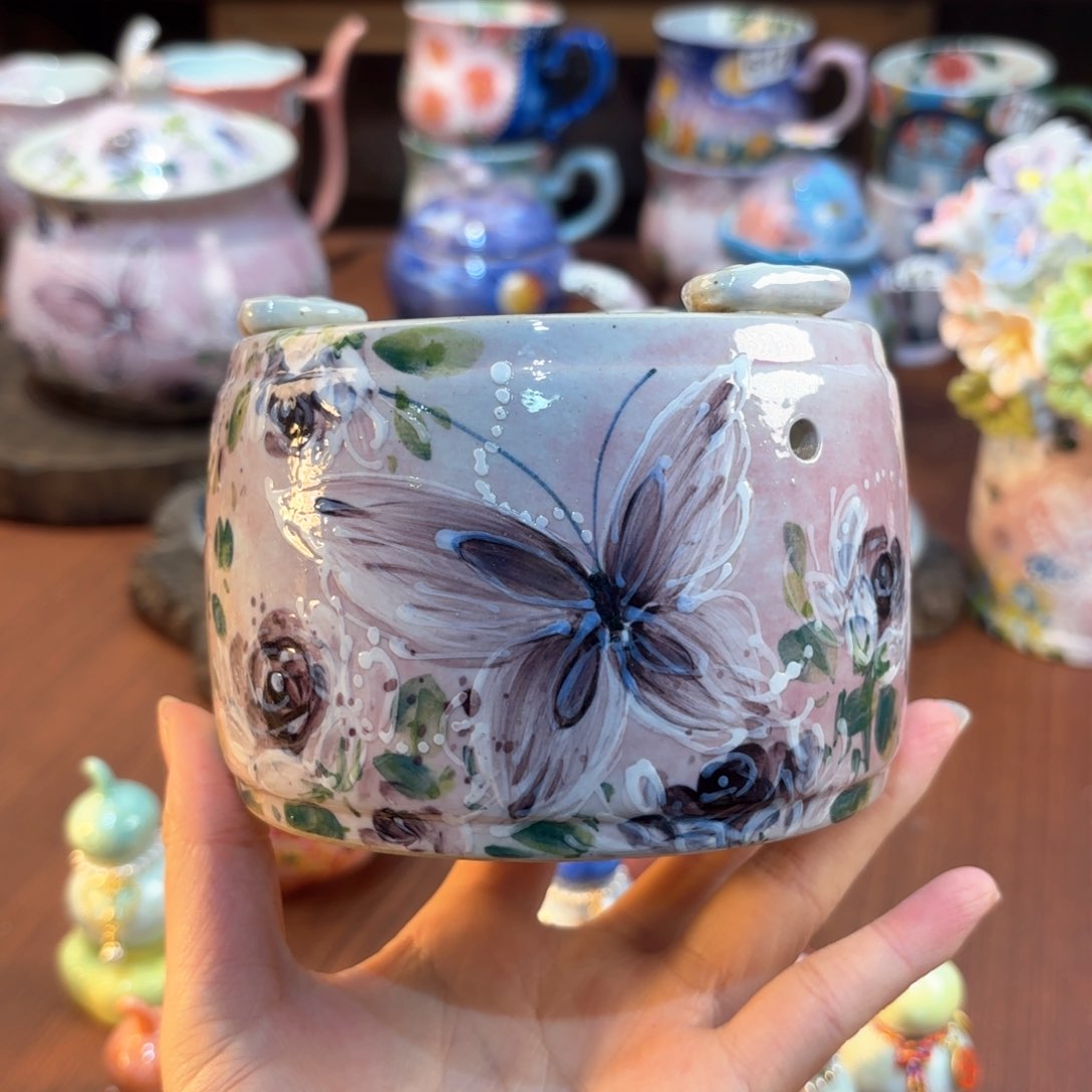 景德镇手绘高温釉下彩陶瓷茶具