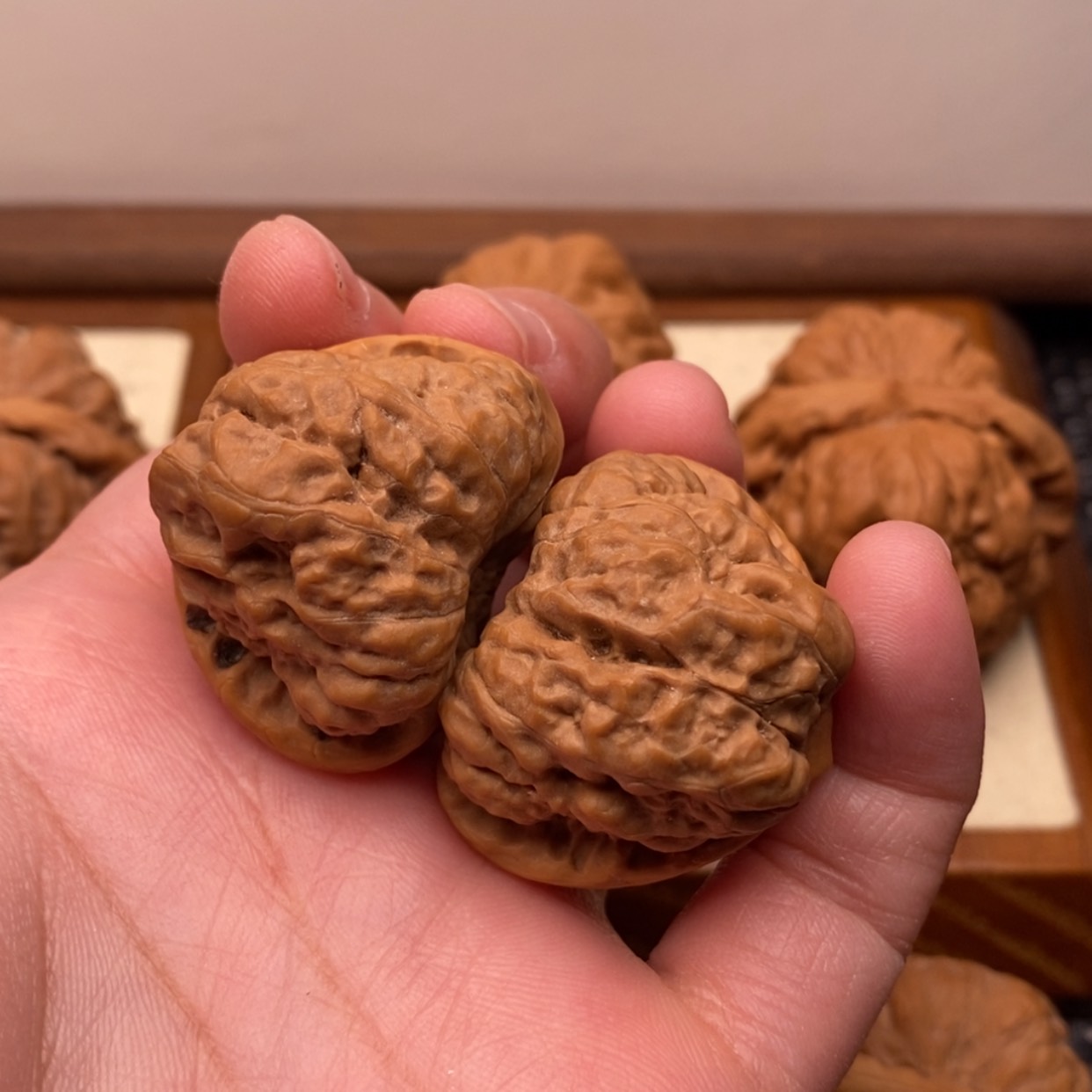 【闪购商品】把件文玩核桃德*师边34左右