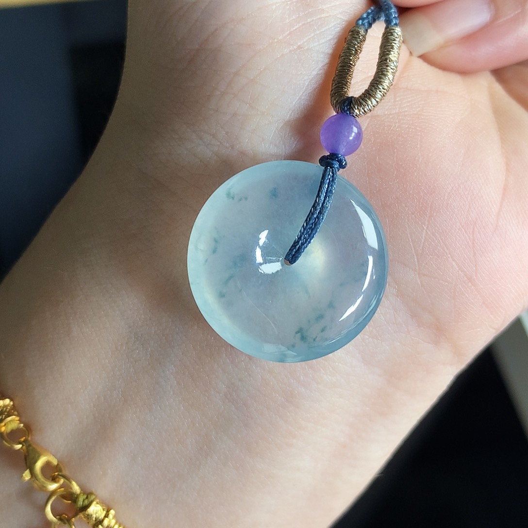 吊坠(不含链)未镶嵌翡翠平安扣