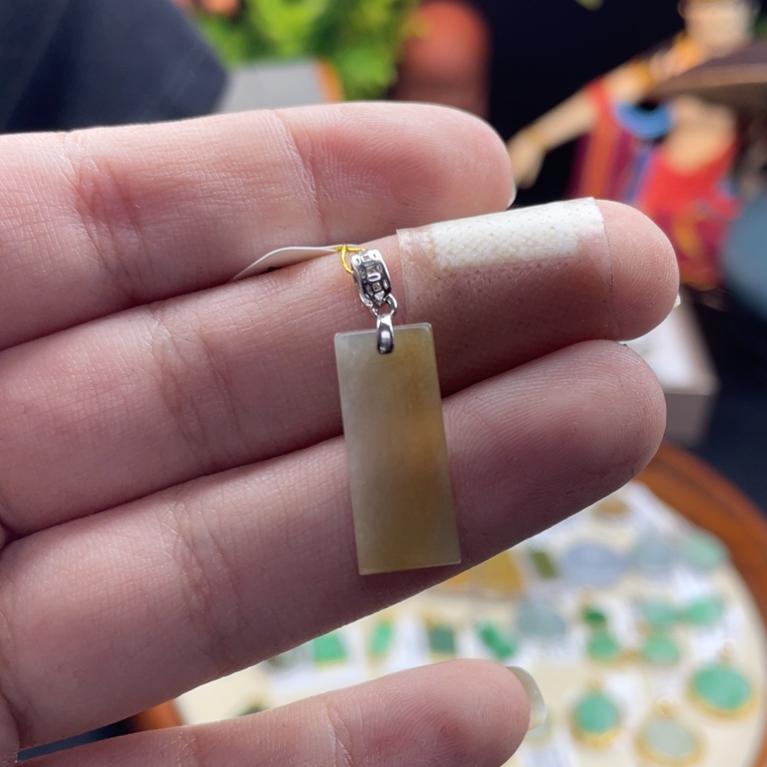 翡翠银S925镶嵌颈饰