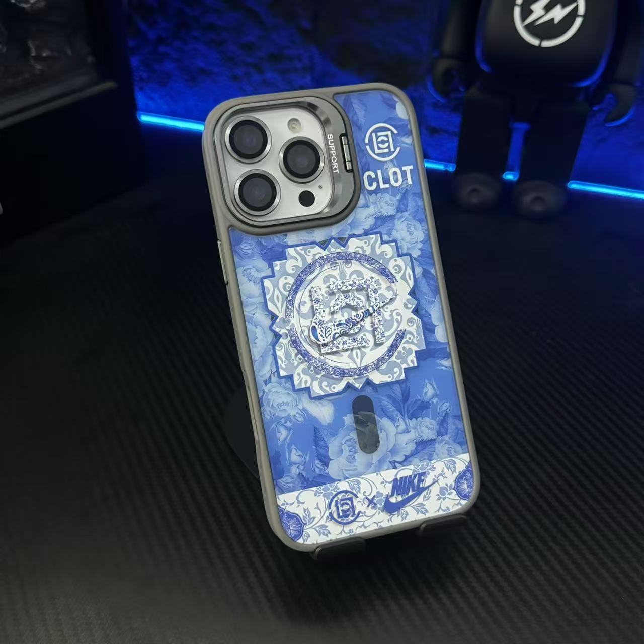 CLOT联名适用苹果16promax青花瓷风手机壳iPhone15中国风14/13/12