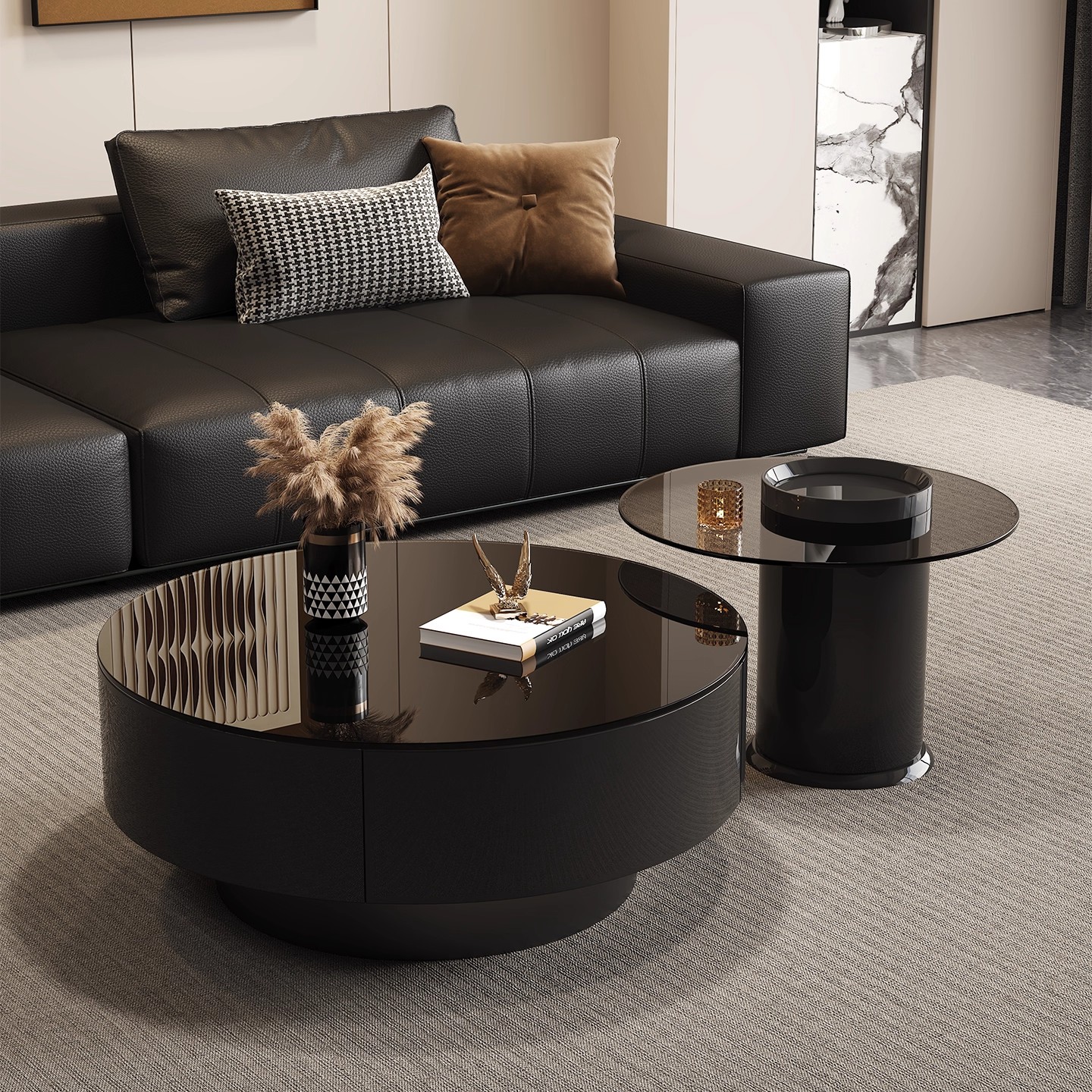 简约茶几意式防锈轻奢创意铁艺金属工艺家用喷漆