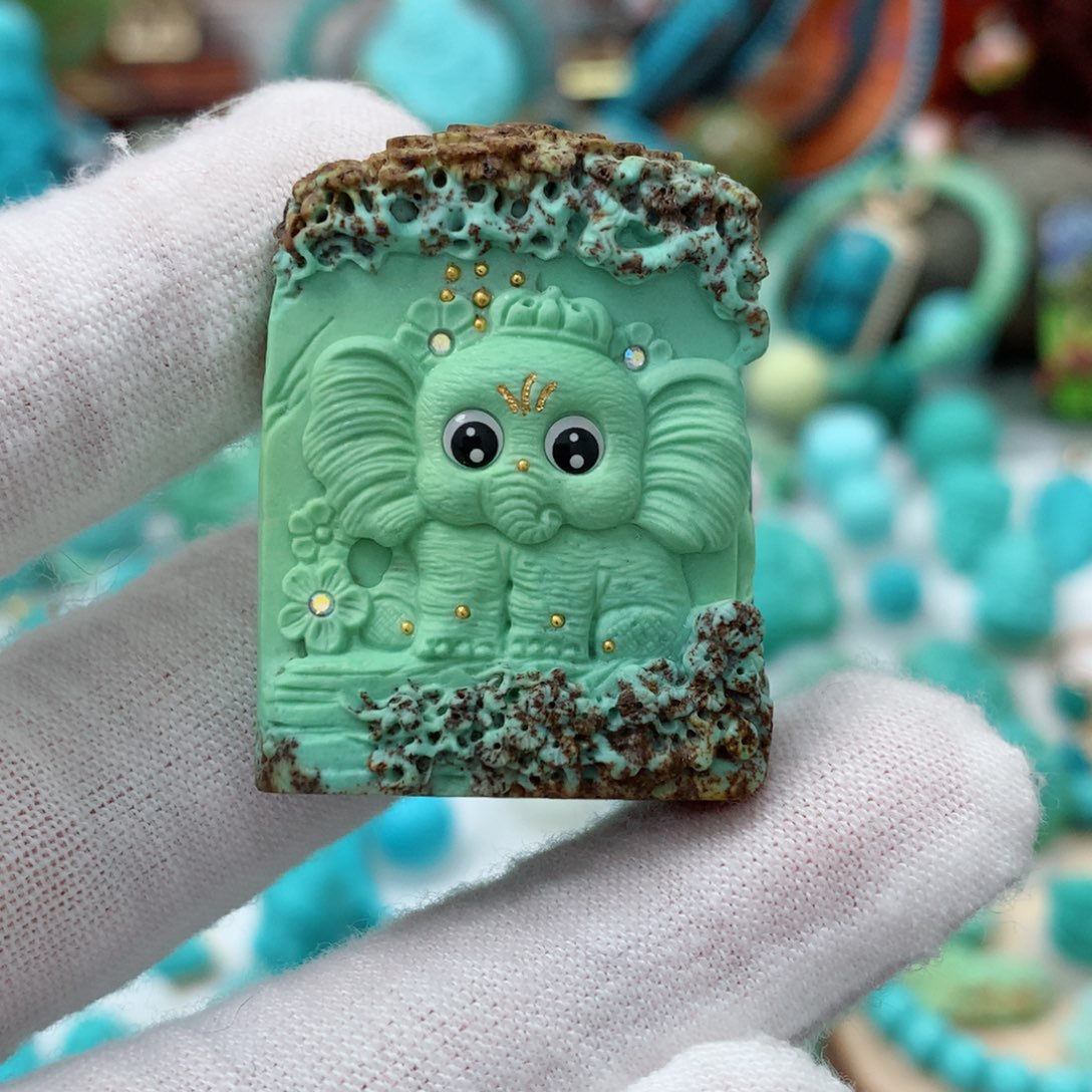 绿松石珠宝奇石未镶嵌