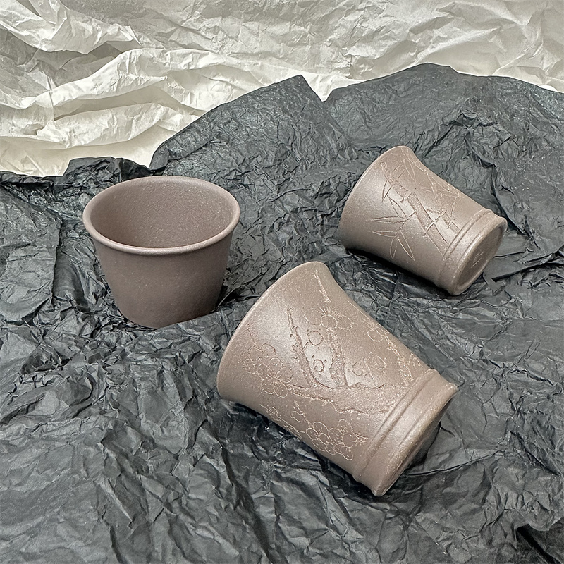 天青泥主人杯 零添加 半手黄龙山原矿茶道小杯子客杯