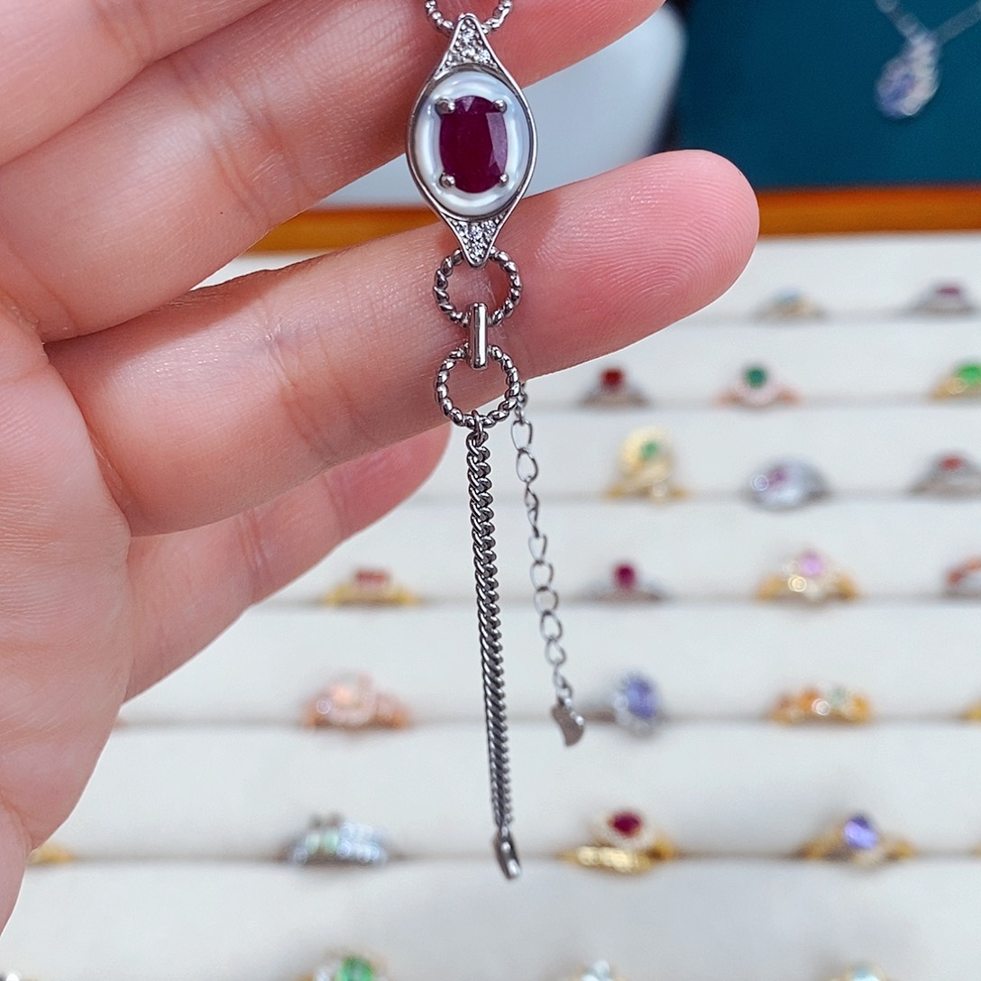 红宝石手链银S925镶嵌