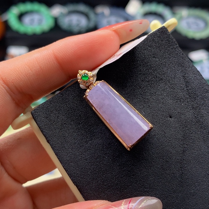 翡翠手链18K金镶嵌翡翠