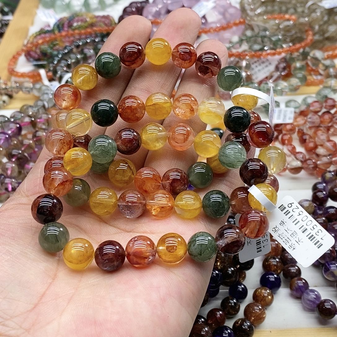 水晶手链未镶嵌多样性发货发一条