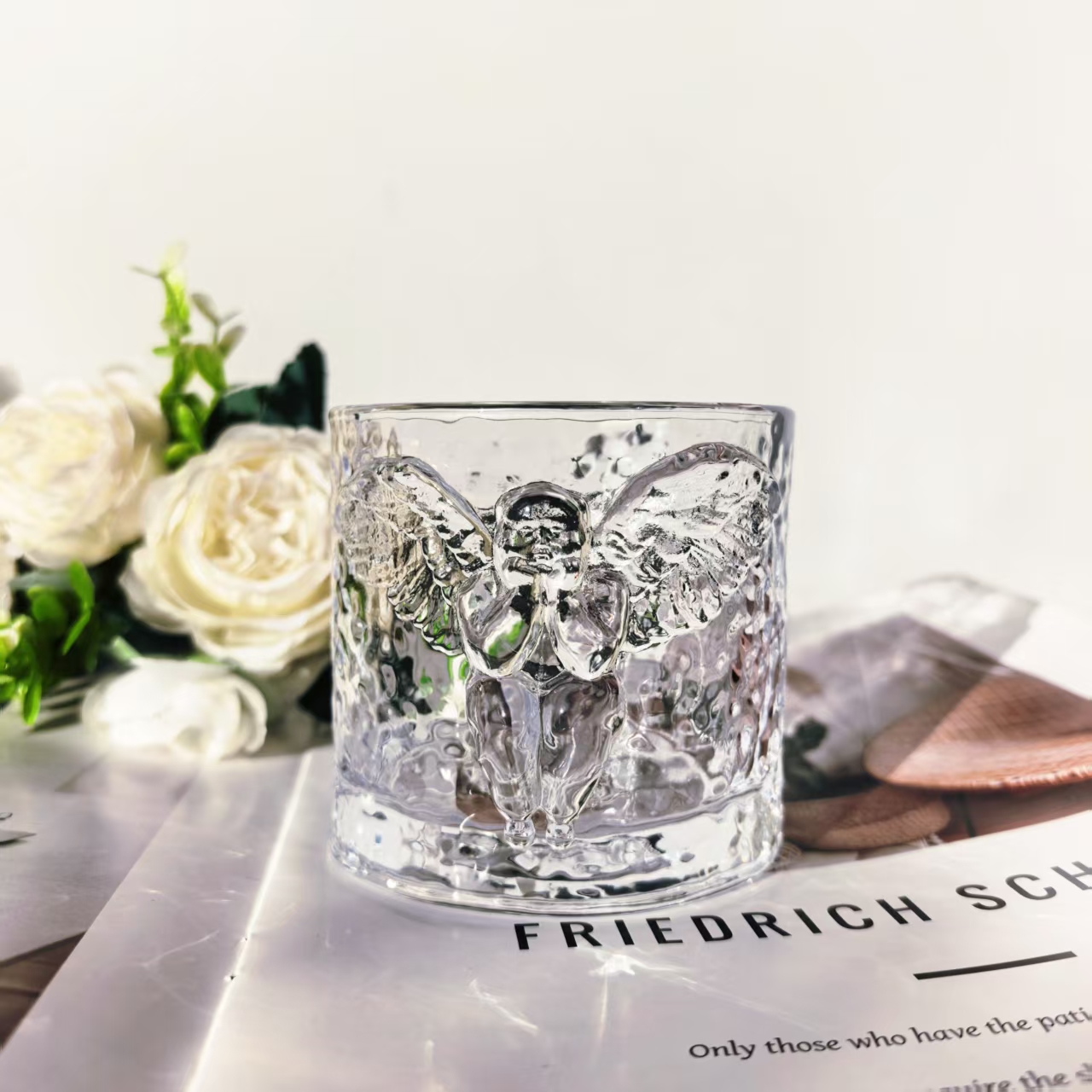 惊喜家艺术威士忌杯浮雕设计送礼家用聚会酒吧水杯复古透明水杯