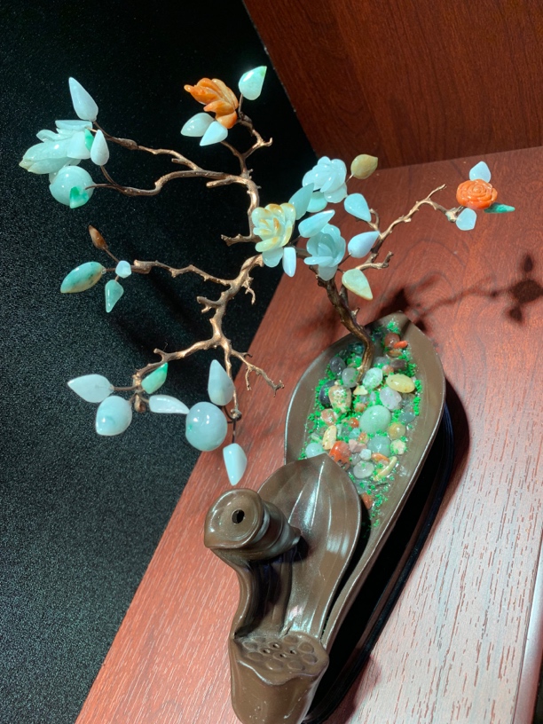 创意插花翡翠禅意