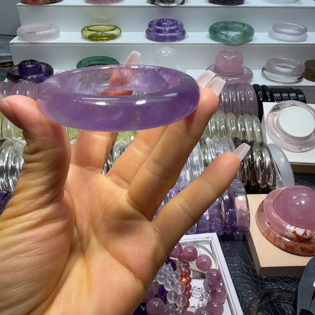 水晶手镯55.8圈口1号未镶嵌