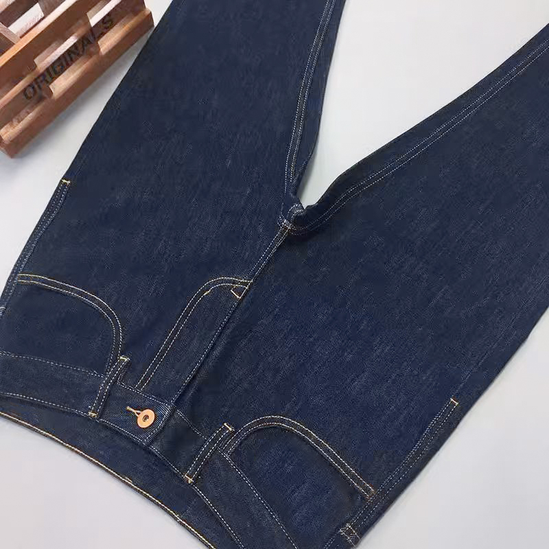 【男裤】2025年冬季新款加绒蓝色牛仔男裤直筒牛仔