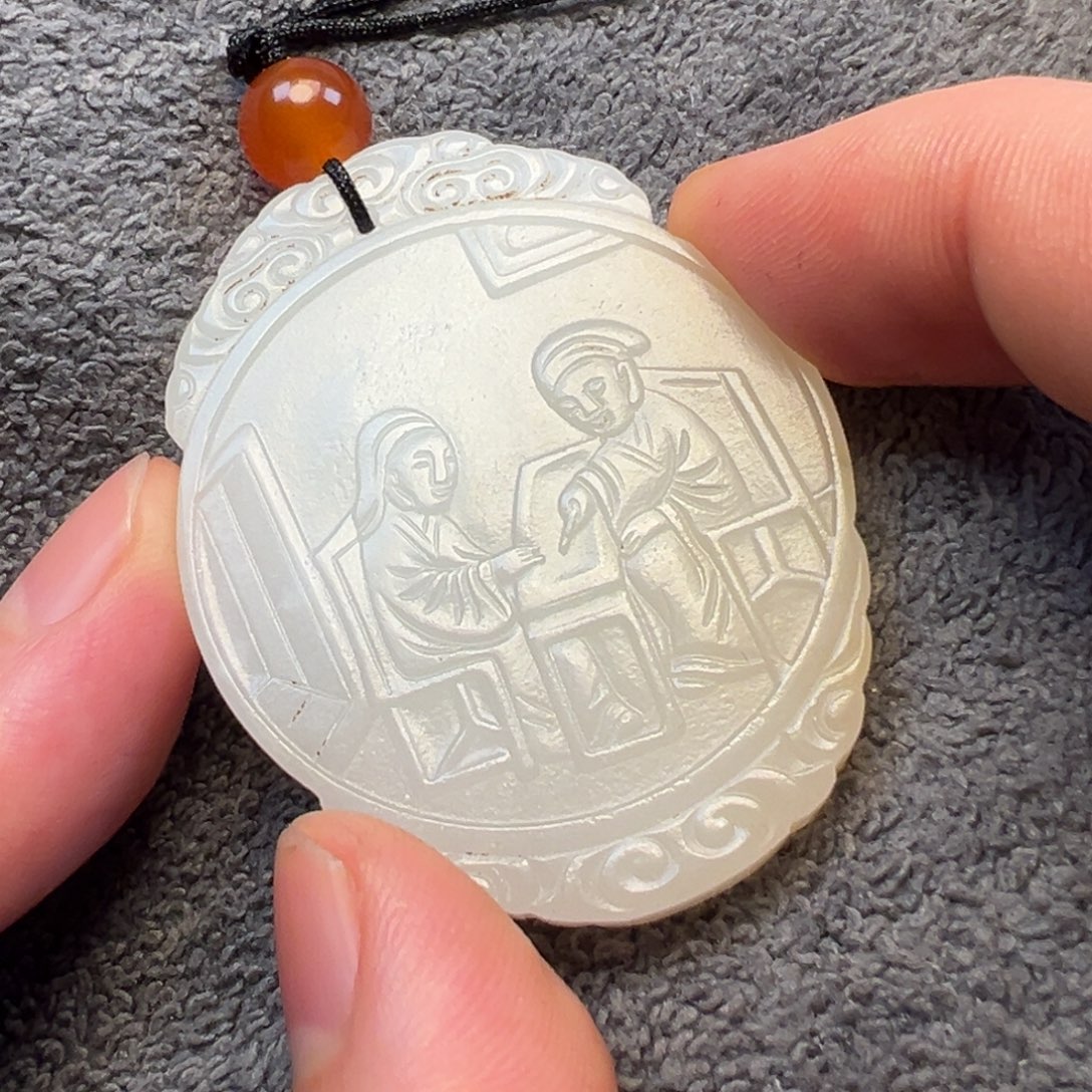 人***源和田玉未镶嵌挂件