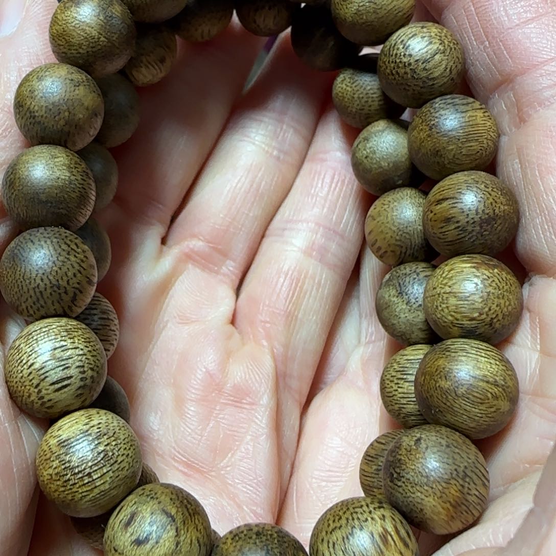 沉香手串绿奇楠沉香圆珠单圈手串8克+多样性发一