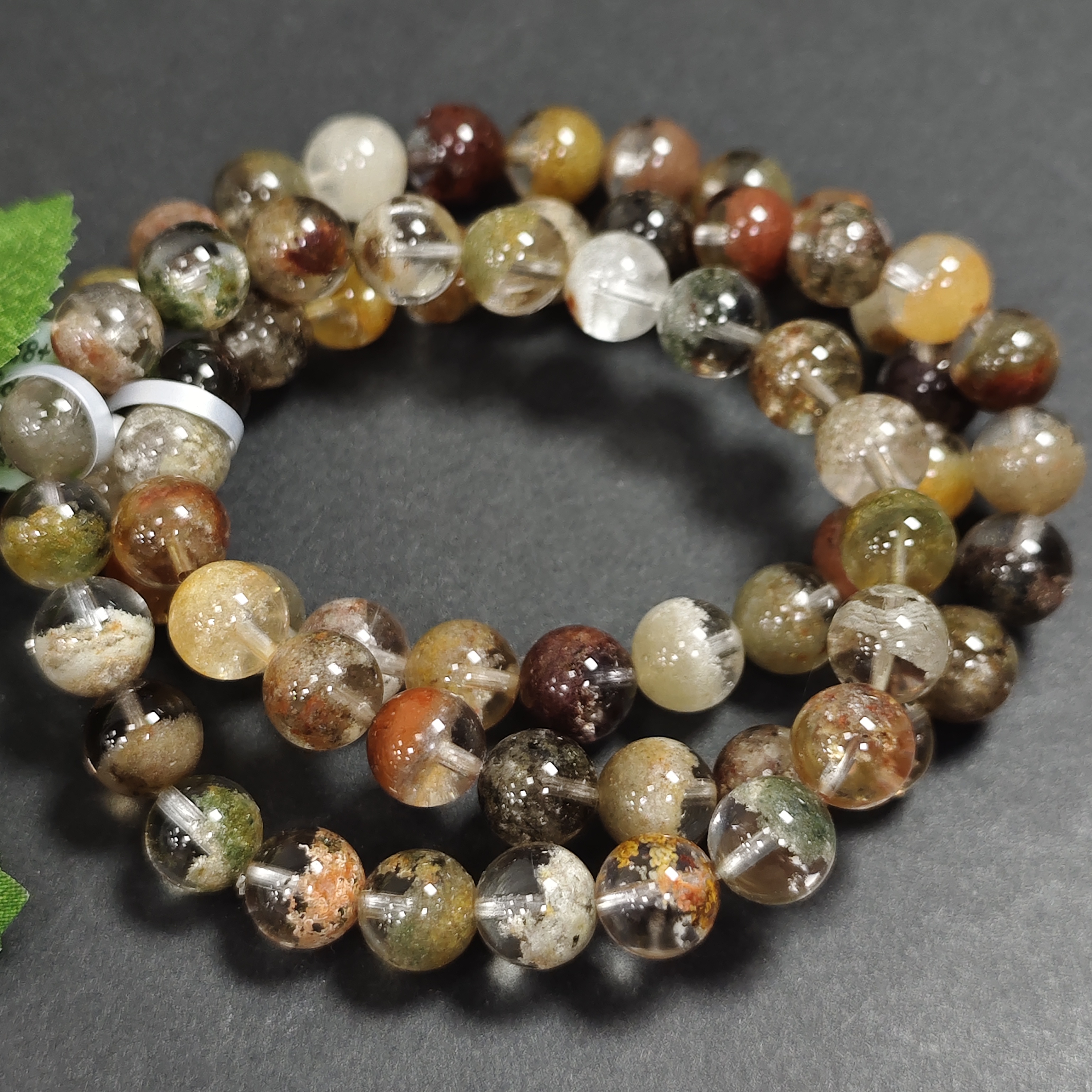 【书记甄选】天然四季幽灵单圈手链 多样性发一件 约8mm XL3776