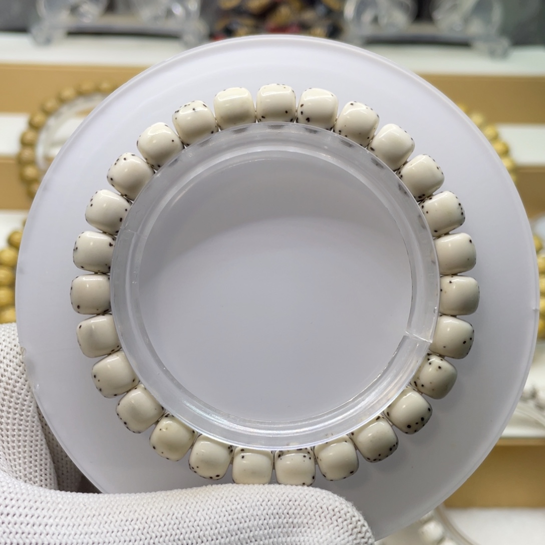 星月菩提手串石玉瓷白8.5/7.5
