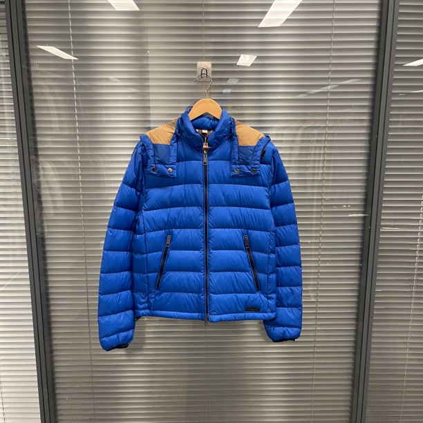99新 BURBERRY/博柏利 蓝色长袖羽绒 s码#10153