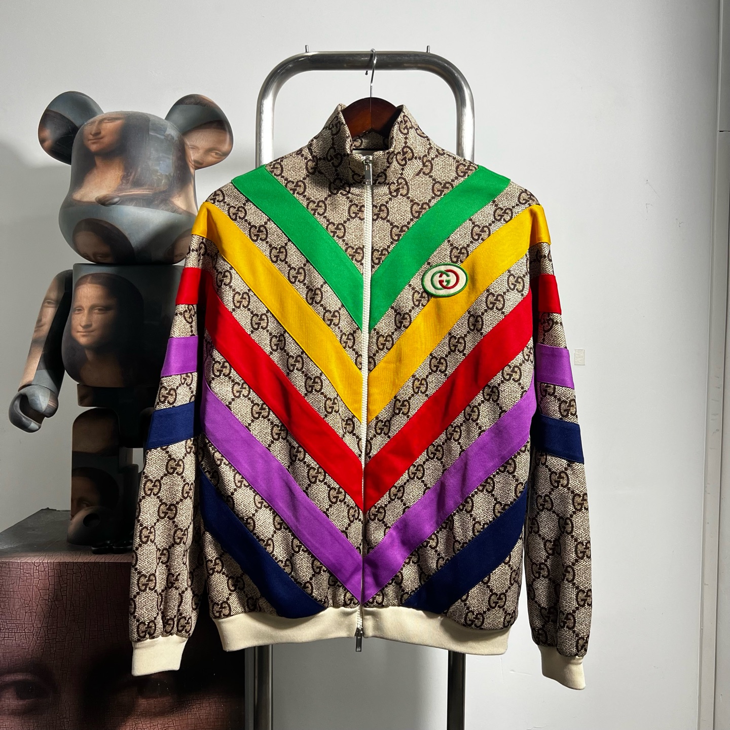 99新 GUCCI/古驰 古驰条纹满印外套U3107尺码：XS