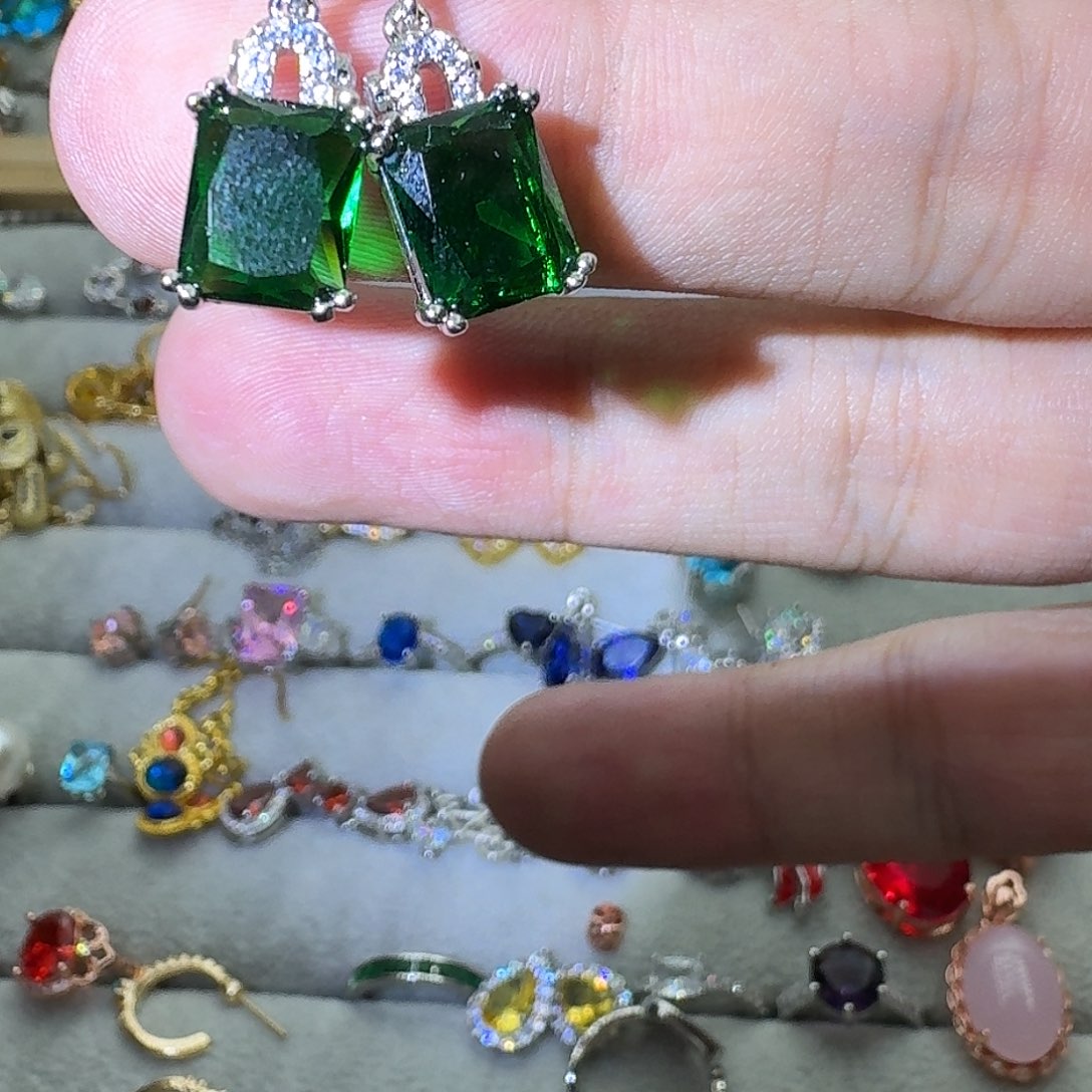 银S925镶嵌戒指水晶