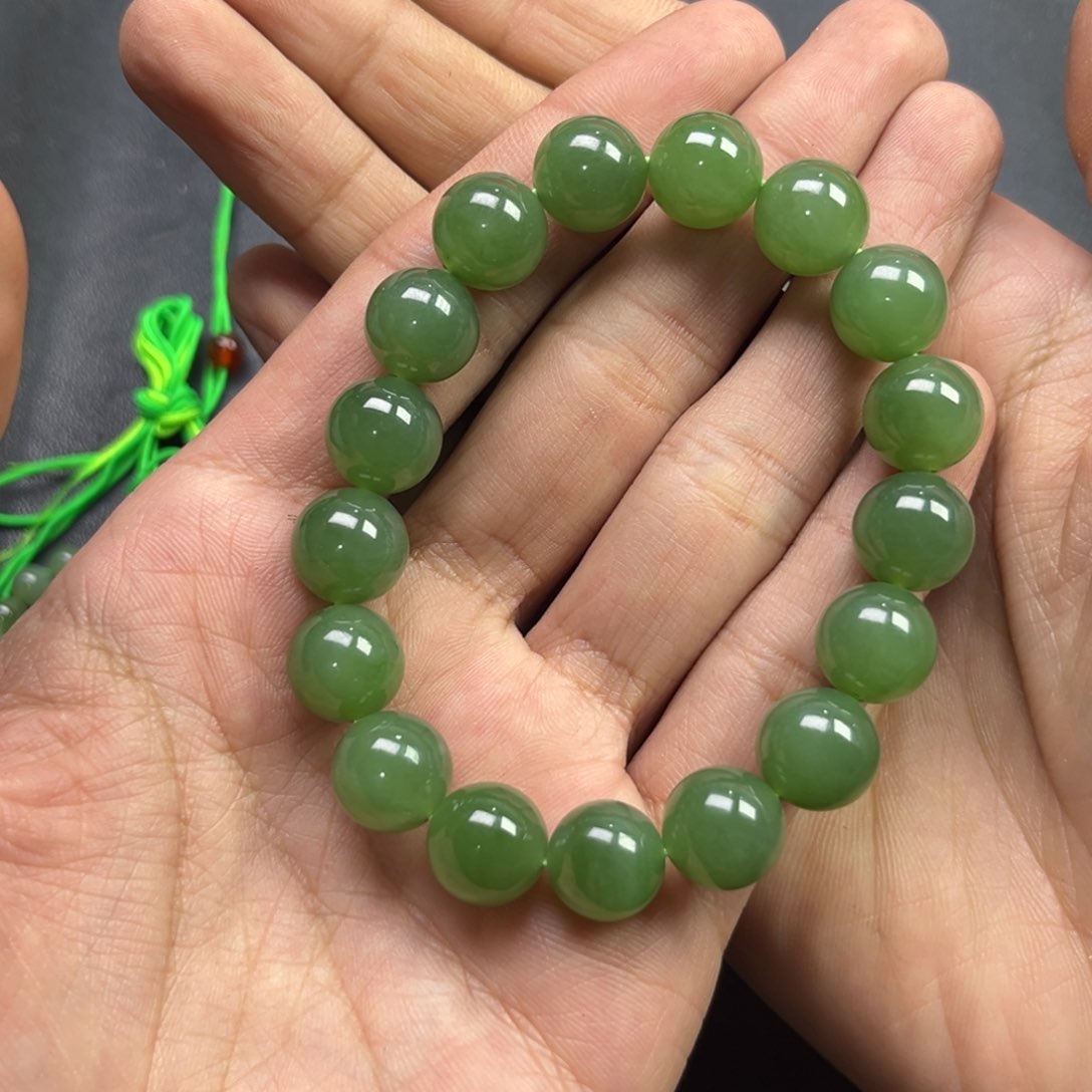 和田玉手链未镶嵌多样性俄罗斯碧玉拍一发一卡12货头