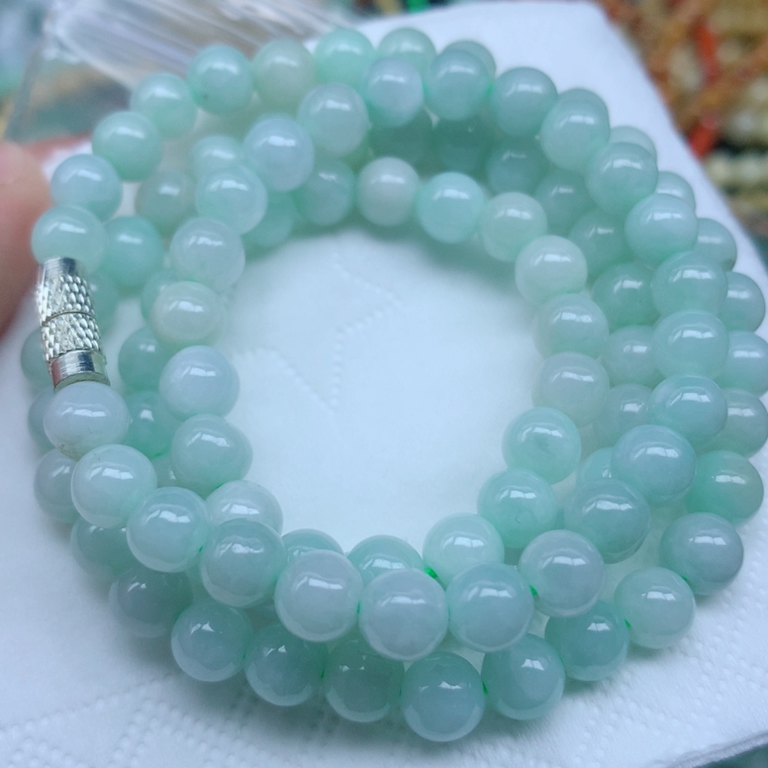 翡翠未镶嵌颈饰  珠子8