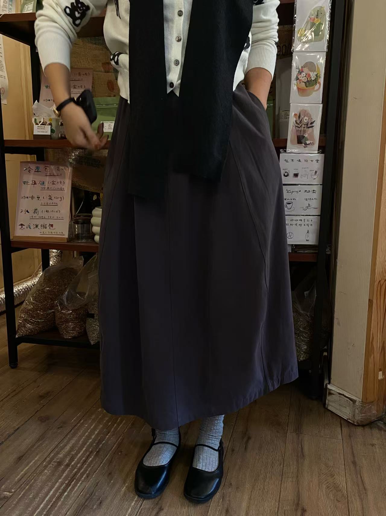 路一韩国定制系列.灰调    气球半身裙  L25082935