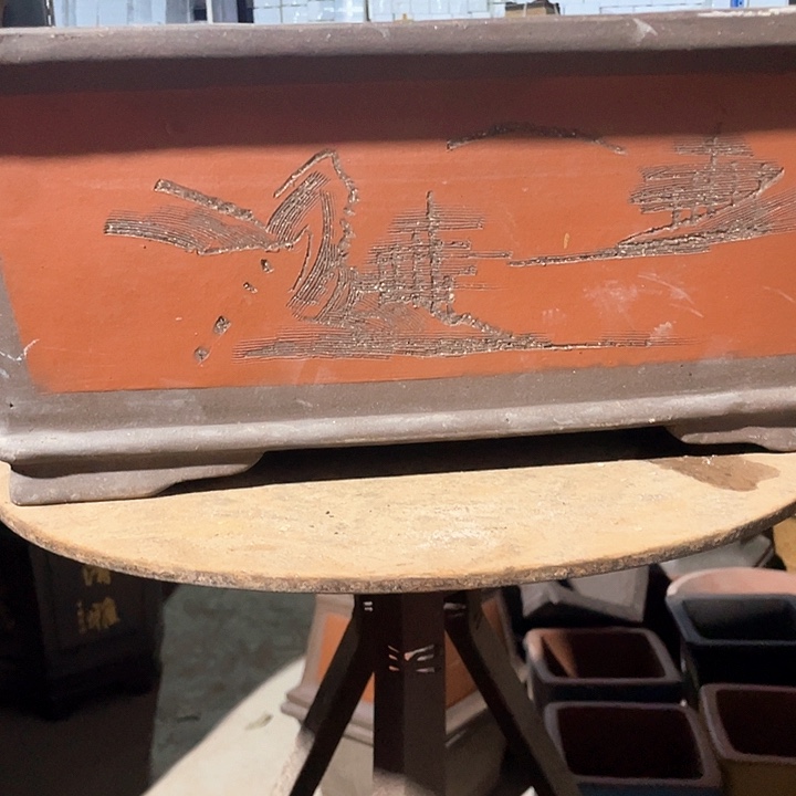 新品52红色马槽花盆花盆