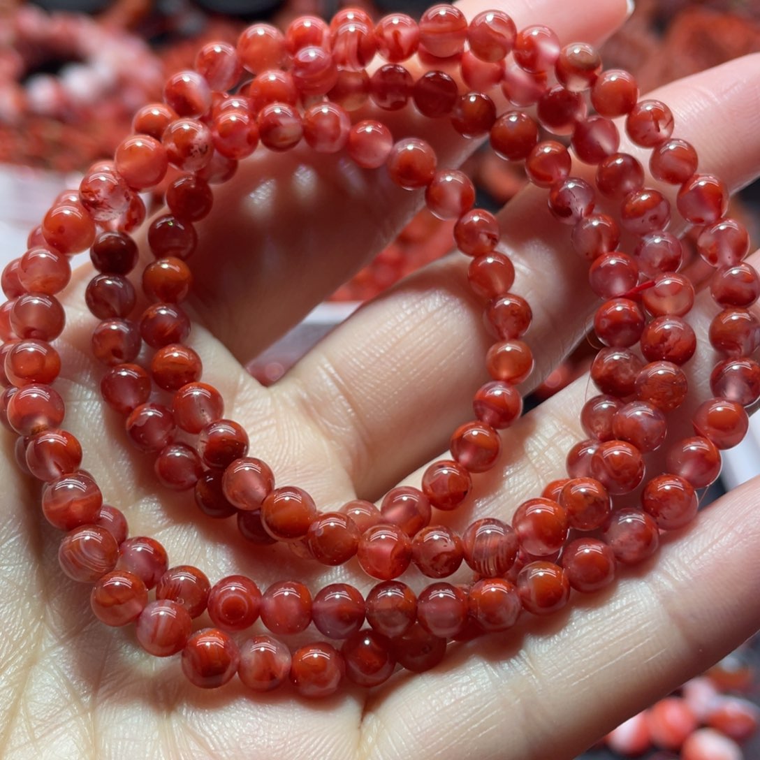 南红玛瑙手链未镶嵌
