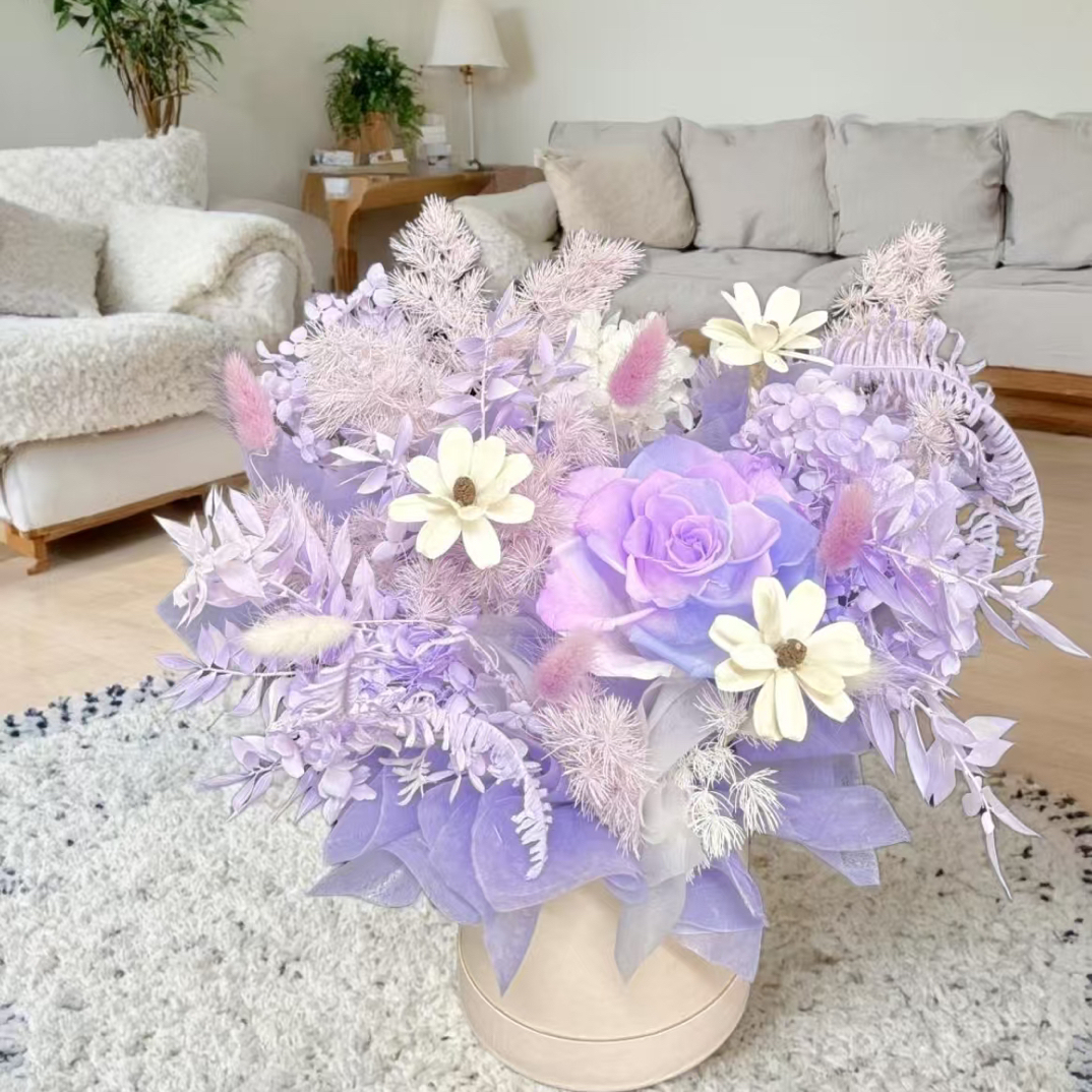 玫瑰蝴蝶兰鲜花生日混搭抱抱桶花束送朋友爱人闺蜜